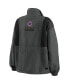 Women's Charcoal Chicago Cubs Packable Half-Zip Jacket