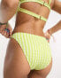 Фото #8 товара Reclaimed Vintage tanga bikini bottom in green gingham