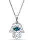 ფოტო #1 პროდუქტის Abalone Inlay Hamsa Necklace