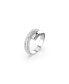 White, Rhodium Plated Dextera Ring