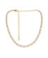 ფოტო #1 პროდუქტის Cubic Zirconia Baguette 18K Gold Plated Choker Necklace