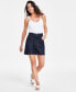 Фото #1 товара Women's High-Rise Tied-Belt Shorts, Created for Macy's