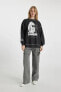 Coool Barbie Oversize Fit Bisiklet Yaka Sırt Baskılı Kalın Sweatshirt B6221ax23wn