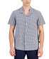 ფოტო #1 პროდუქტის Men's Gingham Seersucker Short Sleeve Button-Front Camp Shirt