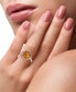 Фото #2 товара EFFY® Citrine (3-1/6 ct. t.w.) & Diamond (1/20 ct. t.w.) Statement Ring in 14k Rose Gold