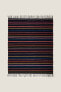 Фото #1 товара Rectangular multicoloured stripes wool rug