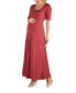 Casual Maternity Maxi Dress with Sleeves