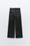 Trf wide-leg double waist mid-rise jeans