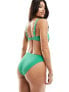 Фото #3 товара The Frolic reef shirred detail bikini bottom in true green