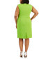 Фото #2 товара Plus Size Sleeveless Inset-Waistband Sheath Dress