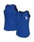 Big Girls Royal Los Angeles Dodgers Henley Tank Top