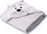 Фото #1 товара Детское полотенце Sensillo с капюшоном, серый цвет, 100 см x 100 см Teddy Bear