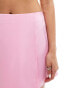 Фото #9 товара ASOS DESIGN satin wrap mini skirt in pink