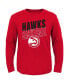 Little Boys and Girls Red Atlanta Hawks Showtime Long Sleeve T-shirt