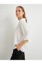 Фото #12 товара Блузка Koton с V-образным вырезом и длинным рукавом