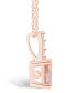 Фото #3 товара Macy's morganite (1-1/7 Ct. T.W.) and Diamond Accent Pendant Necklace in 14K Rose Gold