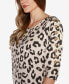 Women's Cheetah Print Dolman Top