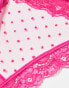 Фото #3 товара ASOS DESIGN 3 pack flocked spot mesh thongs in pink, blue & pale yellow