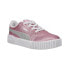 Фото #2 товара Puma Carina 2.0 Glitter Lace Up Toddler Girls Pink Sneakers Casual Shoes 391413