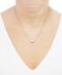 Lab Grown Diamond Three Stone Pendant Collar Necklace (1 ct. t.w.) in 14k White Gold, 16" + 2" extender