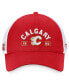 Men's Red/White Calgary Flames Free Kick Trucker Adjustable Hat