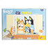 Фото #2 товара K3YRIDERS Bluey Double Face To Color 24 Large Pieces Puzzle