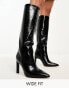 ASOS DESIGN Wide Fit Cancun knee high boots in black Черный, 41 - фото #1