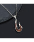 Фото #2 товара Chisel rosewood Inlay Hook Pendant Ball Chain Necklace