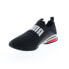Фото #7 товара Puma Axelion Slip On 37719801 Mens Black Canvas Athletic Running Shoes