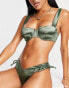 Фото #2 товара ASOS DESIGN gleam underwired bikini top in khaki