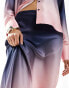 Фото #2 товара Style Cheat satin maxi skirt in ombre effect co-ord