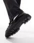 ASOS DESIGN loafers with chunky sole and snaffle detail in black leather-BLACK Черный, 40.5 - фото #3