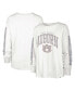 ფოტო #1 პროდუქტის Women's White Distressed Auburn Tigers Statement SOA 3-Hit Long Sleeve T-shirt