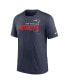 Men's Heather Navy New England Patriots Team Tri-Blend T-shirt