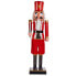 Decorative Figure Nutcracker Black Red Plastic 13 x 60 x 14,5 cm (4 Units)