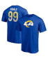 Men's Aaron Donald Royal Los Angeles Rams Player Icon Name and Number T-shirt