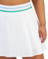 Фото #3 товара Plus Size Active Striped High-Waist Pleated Skort, Created for Macy's
