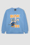 Фото #1 товара Coool Blink Oversize Fit Bisiklet Yaka Sırt Baskılı Kalın Sweatshirt B3028ax23wn