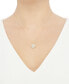 ფოტო #2 პროდუქტის Opal (1-1/2 ct. t.w.) & Diamond (1/20 ct. t.w.) Flower 18" Pendant Necklace in 14k Gold