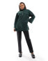 Фото #6 товара Object zip high neck nylon tunic top in duffle bag green