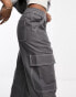 Фото #3 товара ASOS DESIGN seam detail cargo trouser in grey with contrast stitch