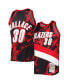 ფოტო #2 პროდუქტის Men's Rasheed Wallace Black Portland Trail Blazers 1999-00 Hardwood Classics Marble Swingman Jersey