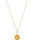 ფოტო #1 პროდუქტის Amethyst (1-3/4-ct. tw.) & Diamond (1/20 ct. t.w.) Pendant Necklace in 14k Gold, 16" + 2" extender (Also in Citrine & Swiss Blue Topaz)