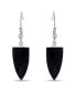 Silver Plated Multi Genuine Stone Drop Earrings