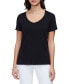 ფოტო #1 პროდუქტის Women's V-Neck Short Sleeve T-Shirt