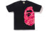 Фото #1 товара BAPE FIRE CAMO SIDE BIG APE HEAD TEE MENS 火焰粉迷彩侧边大猿人头圆领短袖T恤 男女同款 黑色 / Футболка BAPE FIRE CAMO SIDE BIG APE HEAD TEE MENS T 1F30-110-047