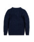 ფოტო #3 პროდუქტის Boys Organic Long Sleeve Fisherman Cable Pullover Sweater, Infant
