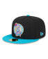 Фото #1 товара Men's Black, Turquoise Boston Celtics Arcade Scheme 59FIFTY Fitted Hat