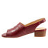 Фото #4 товара Trotters Nina T2225-601 Womens Burgundy Leather Heeled Sandals Shoes 8.5