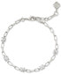 ფოტო #1 პროდუქტის Crystal Accented Open Square Link Bracelet